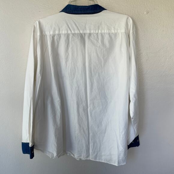 Quacker Factory white angel buttondown shirt size 2X - Picture 5 of 7